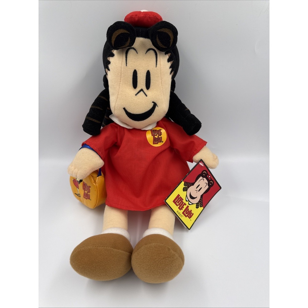 Little Lulu 16'' Plush Doll Vintage Golden Books Character w/ Coin Purse